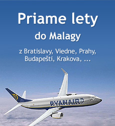 Priame lety do Malagy z Bratislavy, Prahy, Viedne, Budapešti, Krakova,...